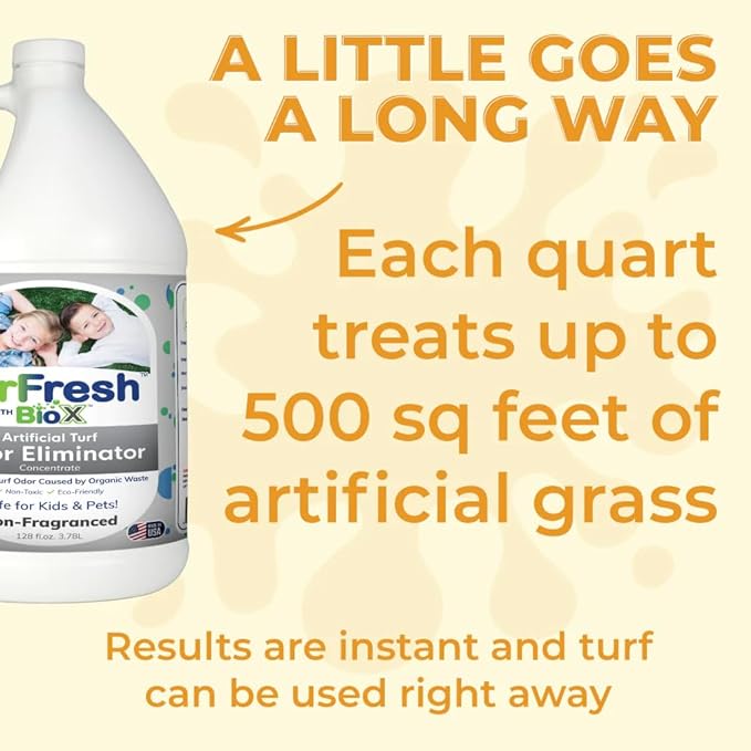 Turfresh with BioX Artificial Turf Odor Eliminator Concentrate - Non-Fragrance 1 Gallon