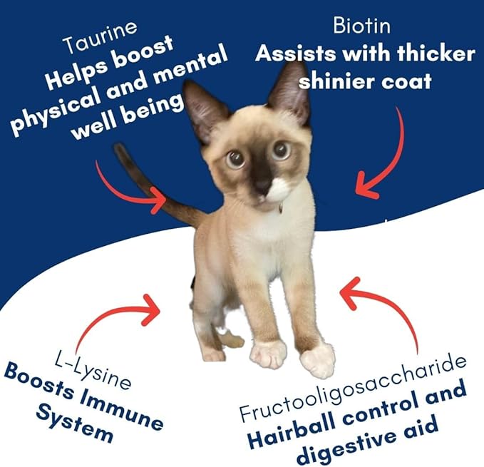 Lickable Cat Treats -Real Tuna Multivitamin Puree with Lysine & Taurine for Indoor Cats | Grain-Free, Squeeze Tube (50 Pack)