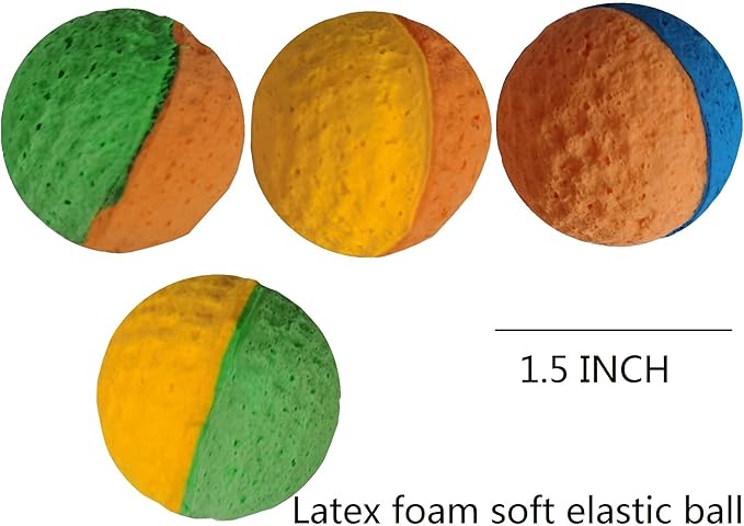 YnFag 24 Pack Foam Soccer Balls Cat Toys for Indoor Cats Cat Balls (24Pcs Two-Color Golf)