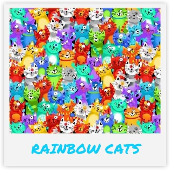 Kitty Kick Stix 15" Catnip Kicker Toy – Set of 2 | Handmade in USA | Interactive Cat & Kitten Toy | Durable Kicker Packed with 100% Potent Catnip for All Breeds (Rainbow Cats)