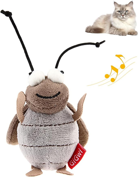 PETGEEK Gigwi Simulated Chirping Bird Cat Toy, Fake Toys for Indoor Cats, Melody Chaser Cat Toys with Hanging Loop for Bored Indoor Adult Cats Kittens Interactive Play (Cricket)