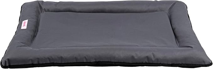 DBD3004C-XL Archie 46" x 41.5" Traditional Oxford Waterproof Indoor/Outdoor Hand-Washable Memory Foam Camping Pet Bed, Charcoal