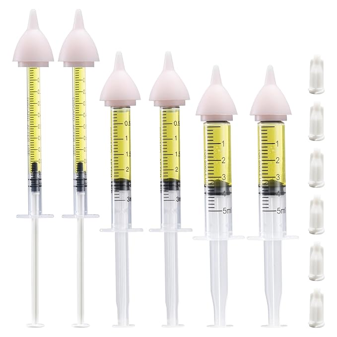 Pet Nursing Bottle, Nursing Bottle Kits, Kitten Bottle Feeding Kit, Fit for Feeding Newborn Puppies, Kitten, Squirrel, with 6 Replacement Nipple for Nursing Puppy Milk