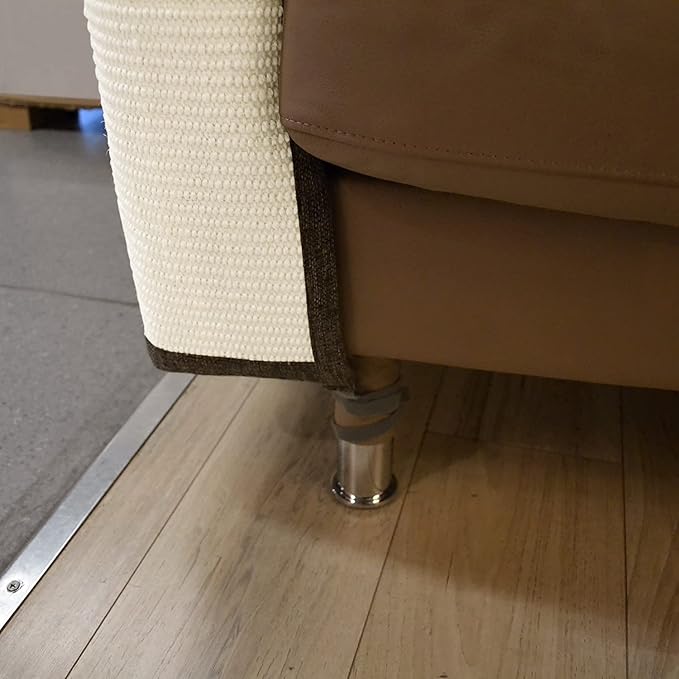 Oroonoko Cat Scratch Furniture Protector with Natural Sisal for Protecting Couch Sofa Chair Furniture 23.6''*19.7'' (Brown, Right Handed)