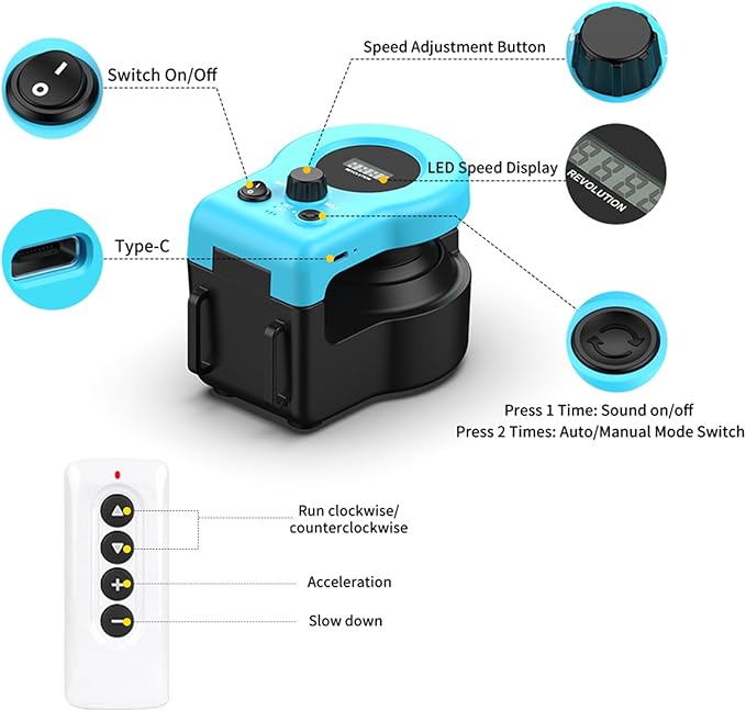 Pet Deluxe Interactive Cat Toy for Indoor Cats, Auto/Remote Control DIY Cat Mouse Hunting Treadmill Keep Bored Kitten Puppy Entertained to Chase, Feather Toy to Exercise-Sky Blue