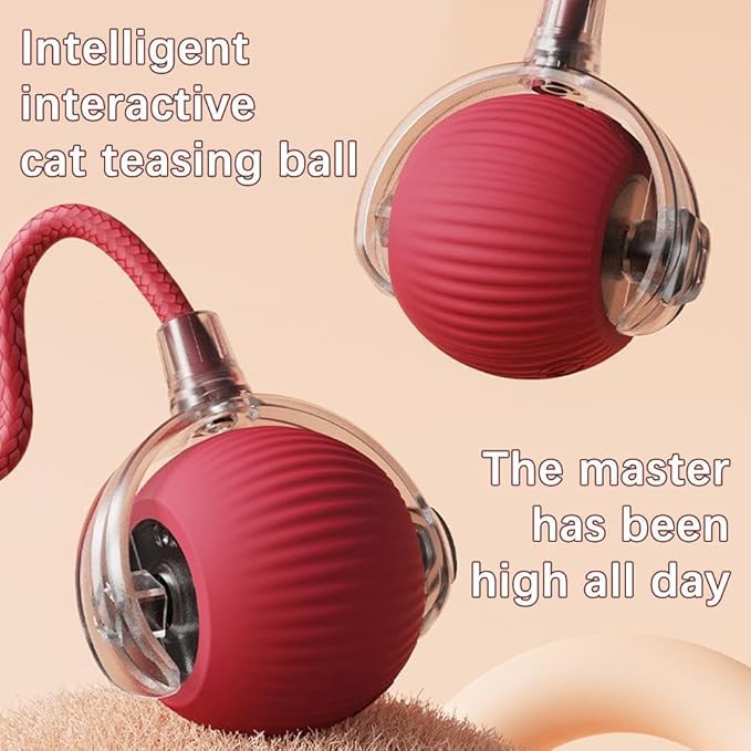 Interactive Cat Toy,Electric DogBall Toy,Cat Toys for Indoor Cats,Chewie Viral Dog Ball,Adjustable Sports Rolling Toy,Electric Rolling Ball Christmas Birthday Gift for Pets.（Yellow）