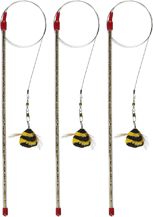 GoCat Cat Catcher Da Bee Cat Toy 3 Pack
