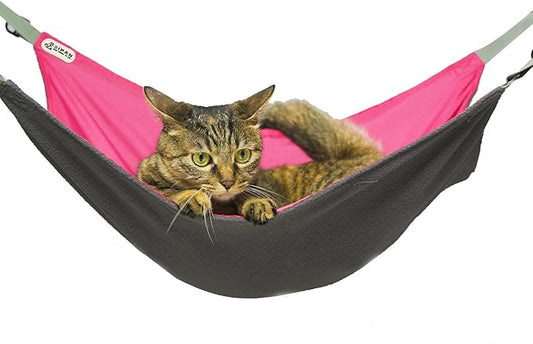 Cat Hammock - Washable Soft Outdoor Mat, Waterproof Cooling Pad for Cats & Small Animals (Large, Red)
