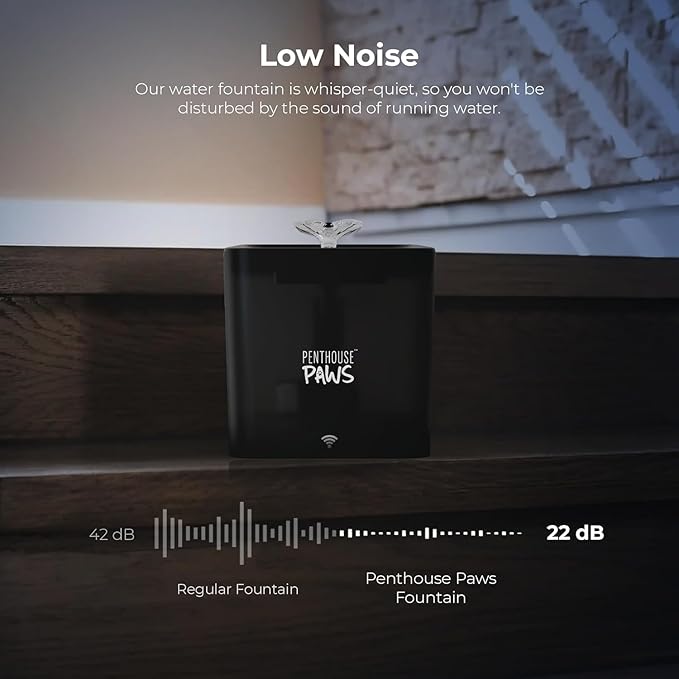 Smart WiFi Cat Water Fountain, App-Controlled Pet Drinking Dispenser 2.2L Tank, Ultra Quiet Automatic Indoor Fountain with 5-Stage Filtration & No-Whisker-Fatigue Bowl for Cats & Dogs