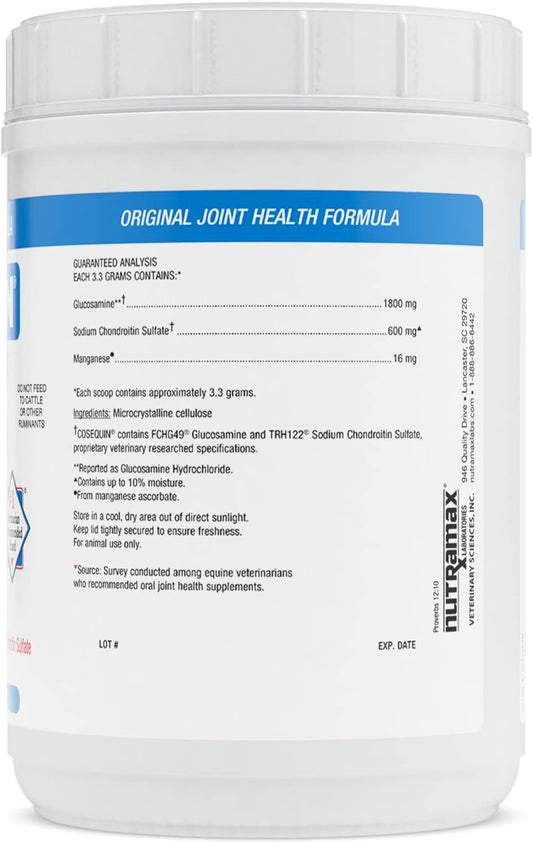 Nutramax Cosequin Original Joint Health Supplement for Horses - Powder with Glucosamine and Chondroitin, 1400 Grams