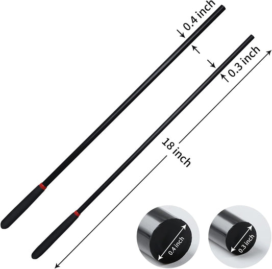 18-inch Horse Riding Crop 2-Piece Set, Black