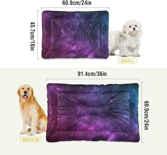 Nebula Galaxy Universe Pet Bed Cute Dog Bed Mat Absorbing Non Slip Pad Pet Sleeping Mat for Small, Medium, and Large Dogs Puppy Cat 24 in x 18 in