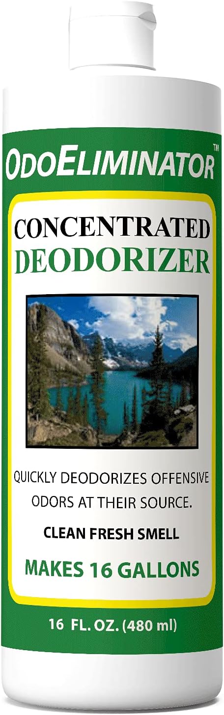 NaturVet OdoEliminator Concentrated Pet Deodorizer – Super Concentrate Deodorizing Pet Cleaner – Helps Eliminate Odors from Dogs, Cats – Clean, Fresh Scent –16 Oz.