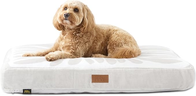 TOWN & COUNTRY LUXE CuddleTown Matisse Everwash® Pillow Pet Bed, Water Repellent Floor Pillow, Machine Washable Cover, Soft & Calming, Taupe, Medium 36"x28"x4"