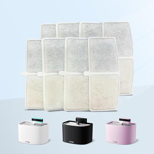 PET LAYSON Pumpless Cat Water Fountain,App Remote Control Smart Cordless Battery Operated 3.6L/122oz Wireless 2.4GHz Wi-Fi Networks Rechargeable Water Dispenser (White, M1P-8 Filters)