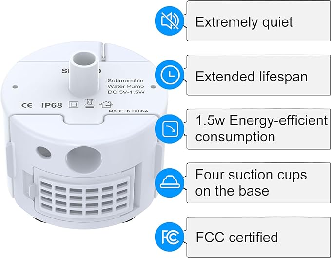 Cat Water Fountain Stainless Steel, 0.8gal/108oz Pet Water Fountain with Water Level Indicator and 3 Filters, Cat Fountain with Quiet Pump Ideal for Cats, Dogs and Multi-pet households