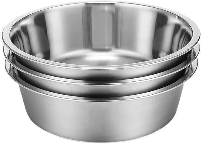 Stainless Steel Raised Cat Food Bowl for 3 Bowls, 4.7-Inch Replaceable Cat Bowl, 3 Pack （Only fit 4.7 inch 3 Bowls）