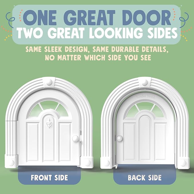 Meow Manor® Cat Door Interior Door - No-Flap, Interior Cat Door for Cats Up to 20 lbs, Easy DIY Setup, Secured Installation in Minutes, No Training Needed…