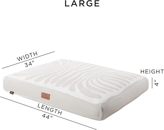 TOWN & COUNTRY LUXE CuddleTown Matisse Everwash® Pillow Pet Bed, Water Repellent Floor Pillow, Machine Washable Cover, Soft & Calming, Taupe, Large 44"x34"x4"