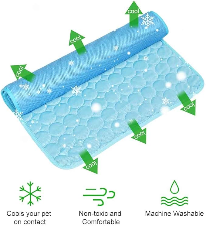 Pet Cooling Mat for Dogs Cats, Summer Dog Cooling Pad for Pet Dog Cooling Blanket for Beds, Sofa, Floors