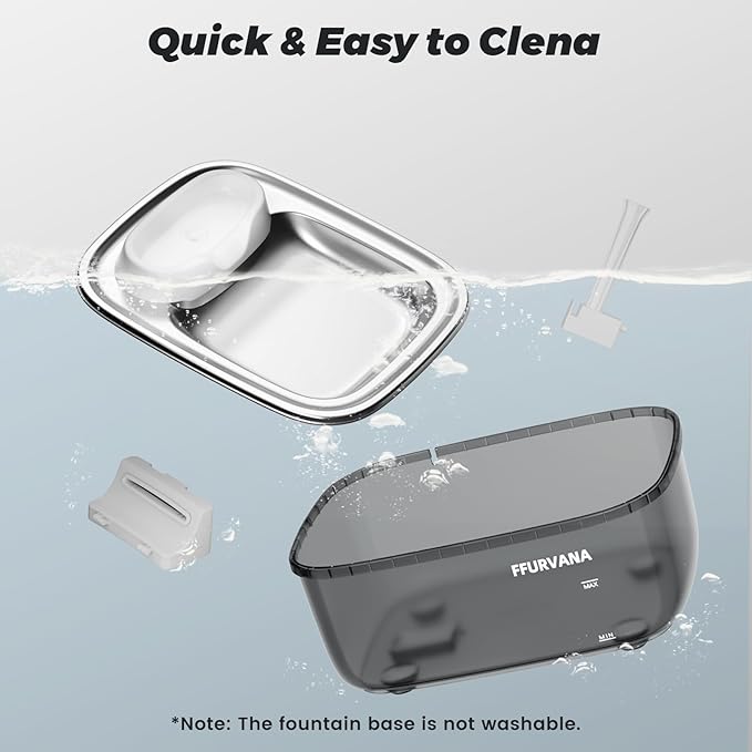 Pet Water Fountain, for Large Dogs, 68 Days Battery Life, 7L Smart Dog Drinking Fountain, Quiet Design, Dual Modes (Wireless & Wired), Food-Grade Stainless Steel for Multi-Pet Homes