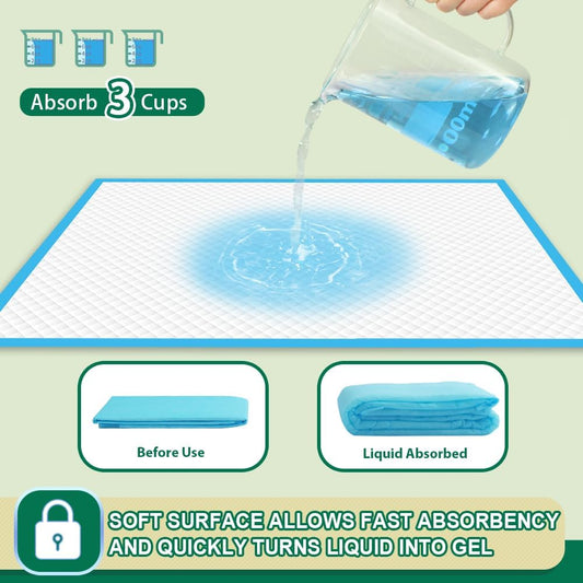 IMMCUTE Puppy Pee Pads 22"x23", 50 Count, Super Absorbent Leak-Proof Disposable Dog Training Pads for Puppies, Adult Dogs Cats & Other Pets Potty Piddle Pads for Crate, Kennel & Indoor/Outdoor Use