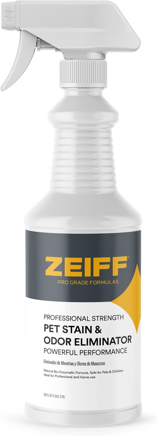 Pet Stain and Odor Remover - Pet Odor Eliminator for Home and Professional Use - Pet Urine Enzyme Cleaner to Break Up Tough Stains - Carpet Stain Remover for Dog Urine and Cat Pee, Feces, Fluids