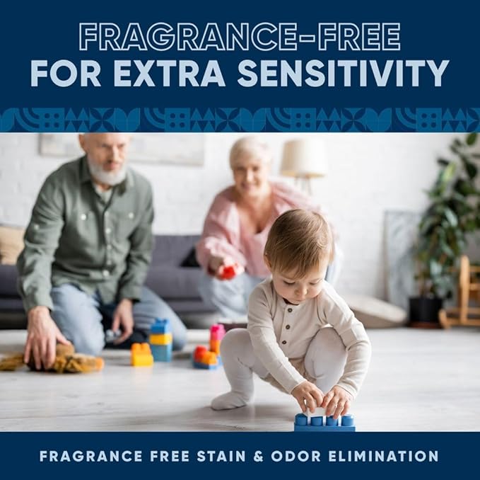 Pet Stain and Odor Remover - Cat Urine Enzyme Cleaner, Urine Destroyer for Dogs, Pet Urine Enzyme Cleaner [All New Fragrance Free] - 128oz