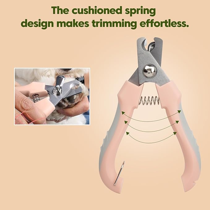 Self-Cleaning Cat Brush with Cat Nail Clipper 2-Pieces Set, Daily Cleaning Grooming Kit for Small and Medium-sized Dogs and Cats, Designed to Remove Shedding Fur and Trim Sharp Claws of Your Pets