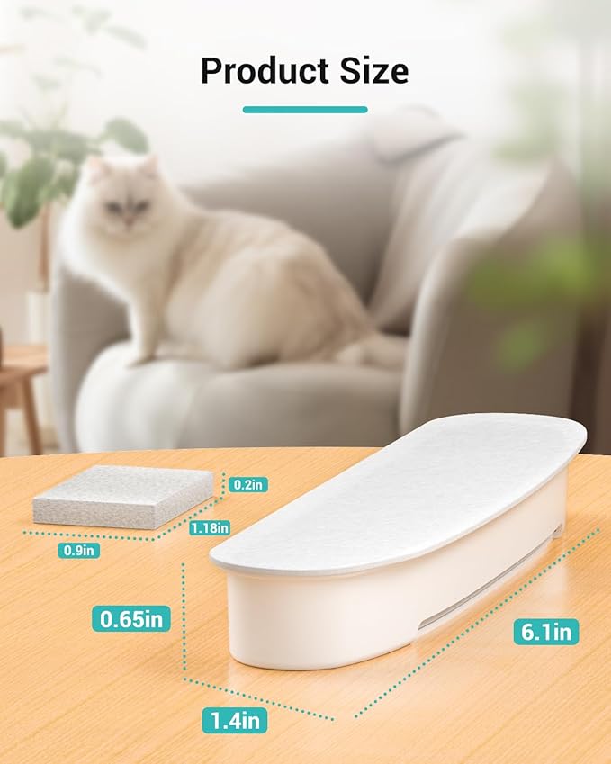 FT999 Cat Water Fountain Filter, 16 Packs Replacement Filters for Wireless Cat Water Fountain Stainless Steel (8 Filters+8 Sponges)