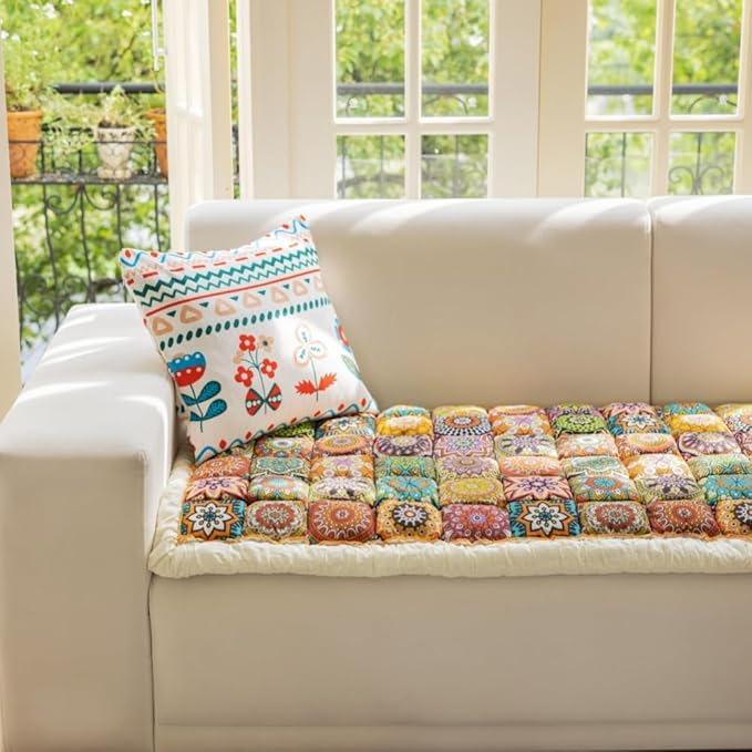 Pet Friendly Sofa Cover,Funny Cat Mat Sofa Cover，Anti-Slip Dog Bed Sofa Cover，Washable Pet Bed Couch Cover for Large Dogs (Orange, 70 * 150cm/28 X 59 in)