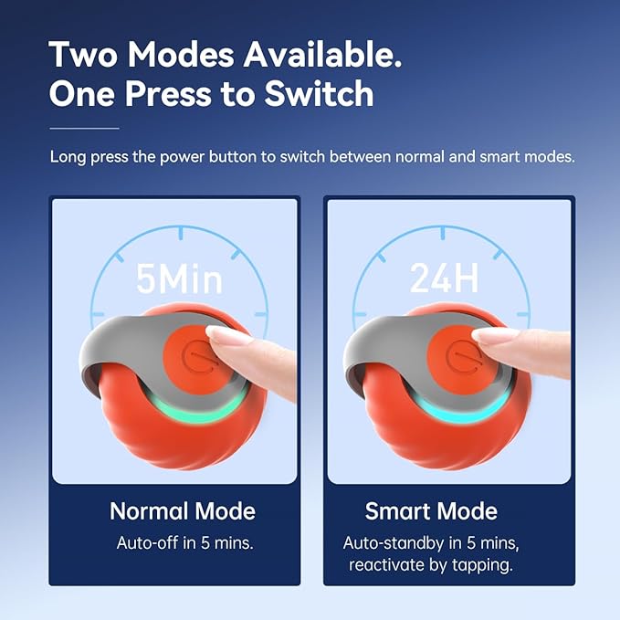 Speedy Sprint Ball Toy for Cat Type-C Rechargeable Interactive Cats Toy Blue