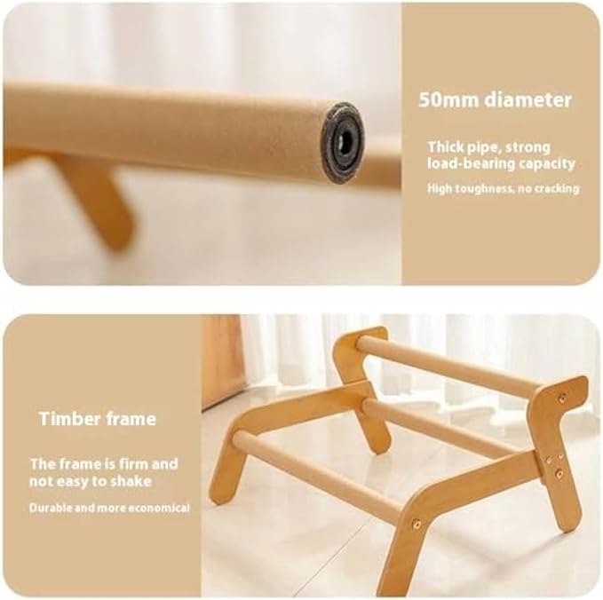 Mellowkin Cat Scratcher Couch, Stylish 2-in-1 Wavy Sisal Lounge Chair and Rocker, Durable Scratching Furniture for Indoor Cats (Linen Style)