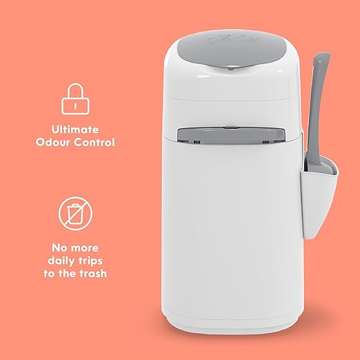 Litter Genie Style PailCat Litter Box Waste Disposal System for Odor Control Includes 1 Square Refill Bag