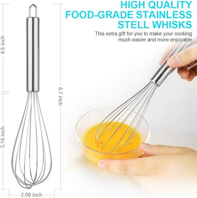 Rice Airtight Dry Food Storage Containers, BPA Free Plastic Sealed Holder Bin Dispenser with Pouring Spout, Measuring Cup for Cereal, Flour and Oatmeal, Include a Stainless Steel Whisk