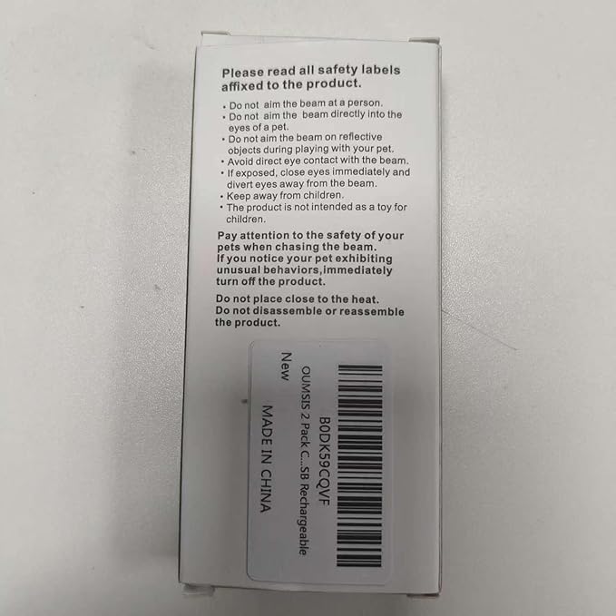 Cat Toys, 2 Pieces, USB Rechargeable Interactive Cat Mouse Toys, 3 Light Modes & 5 Adjustable Patterns, Portable Kitten Toy for Indoor Cats & Dogs, Training & Exercise Fun