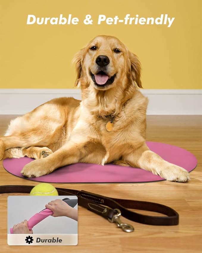 Absorbent Dog Food and Water Bowl Mat - Quick Dry, No Stains Feeding Mat for Messy Drinkers - Pet Supplies Accessories