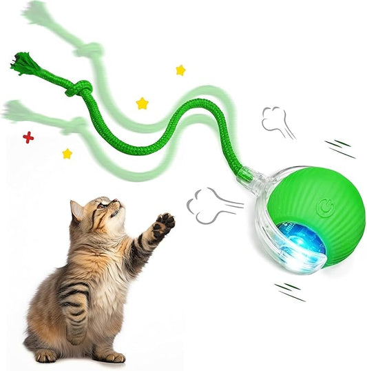 Interactive Rolling Cat Toy Ball, Chewie 360° Smart Automatic