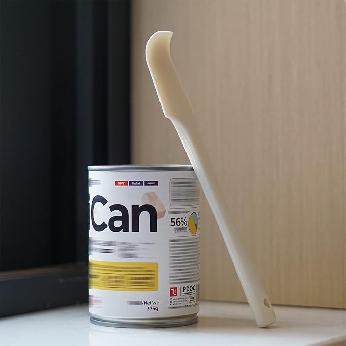 Meow&Woof Cat Wet Food Spoon, Mini Spatula for Pet Canned Food, BPA Free Silicone Can Spoons for Animal Feeding, Small Jars Spatulas, Easy Clean Scraper for Dog Food Cans-White