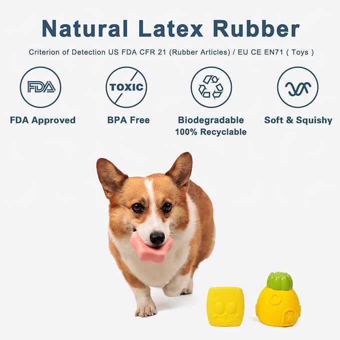 Squeaky Dog Toys for Medium Dogs - Soft Latex Squeaky Dog Ball, Cute Funny Squeak Squeaky Pants Pet Toys