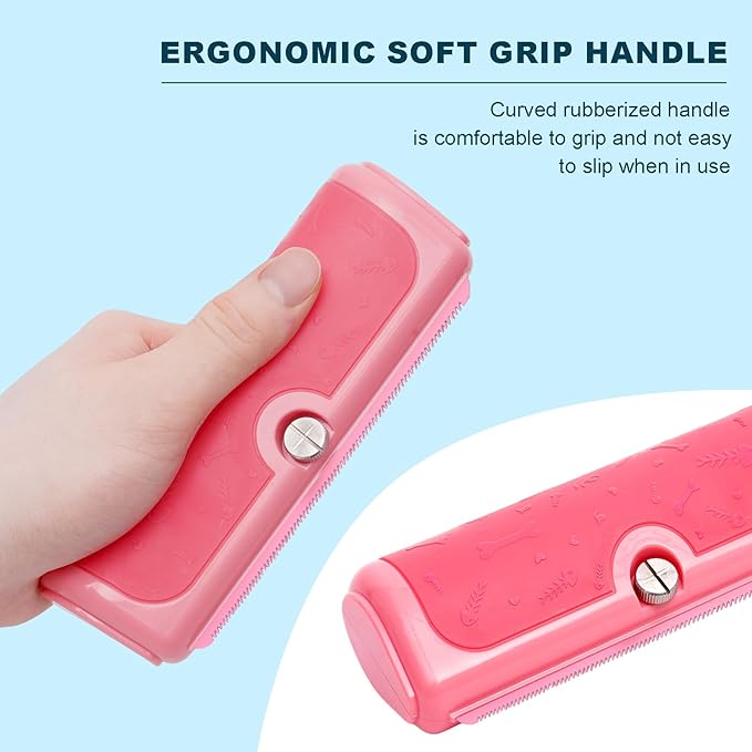 Professional Deshedding Brush for Pets – Grooming Brush for Dogs, Cats & Horses – Shedding Control Comb to Reduce Pet Hair – Ergonomic, Easy Clean Pet Hair Remover Tool