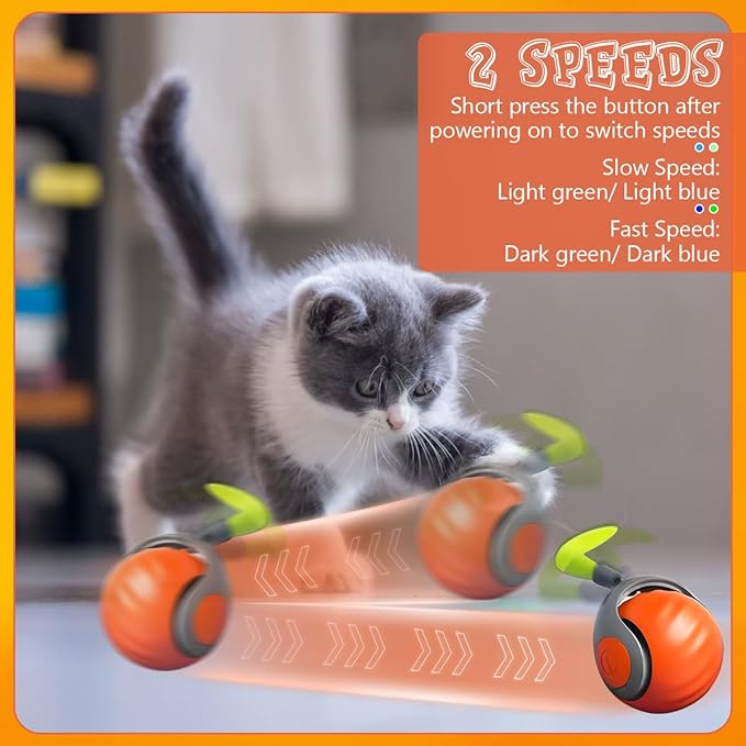 Tail 2.0 Cat Toy,Smart Interactive Cats Toy Balls,Automatic Moving Balls for Cat Dog Touch Motion Rolling Toy Ball,Self Rolling Smart Cats Toy Ball Interactive