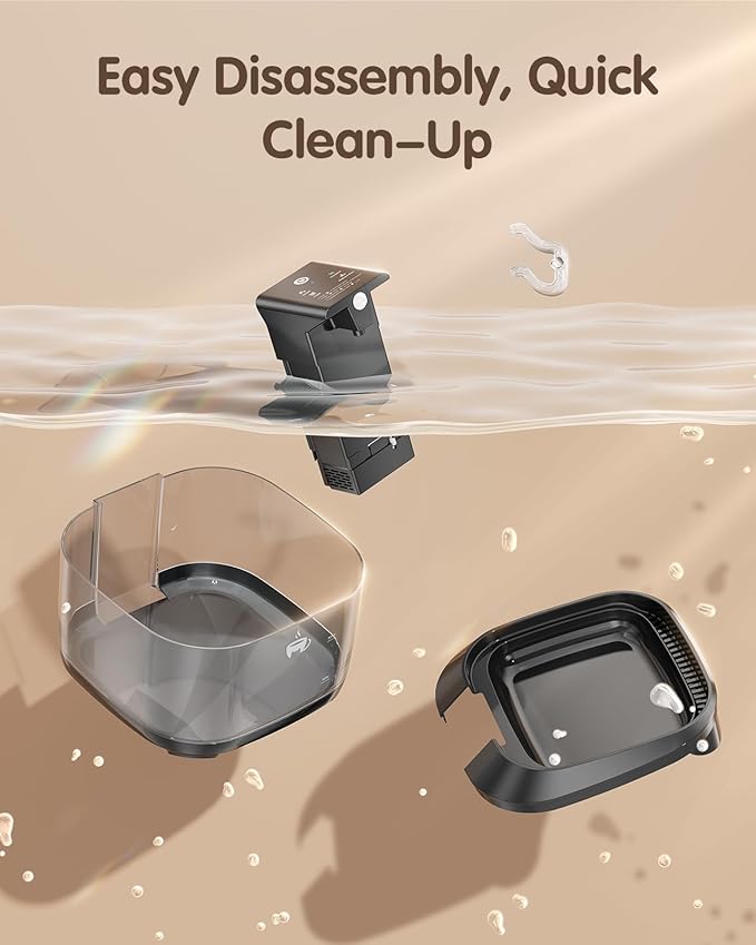 Wireless Cat Water Fountain, 108oz/3.2L Cat Water Fountain Battery Operated with 3 Modes, 5000mAh Battery, Ultra Quiet Motion Sensor Pet for Cats, Bright Black