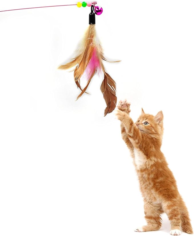 iCAGY Cat Tunnel for Indoor Cats, Pet Cat Kitten Rabbit Play Toys Tube Tunnel Interactive Crinkle Pop Up 20"