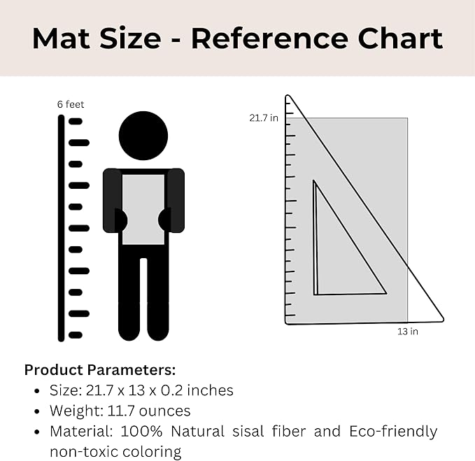 Sisal Cat Scratcher Post Mat (Use on Wall, Couch and Carpet), Shedding-Resistant Scratching Surface - 21.7x13 with Hoop and Loop Adhesives, Pads and Twist Pins (Cat with A Pearl Earring)