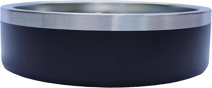 Custom Dog Bowl with Paws and Name - Engraved, Nonslip, Personalized, Custom Cat Bowl, 304 Stainless Steel, Feeding, Pet Supplies (Black, Small -18oz)