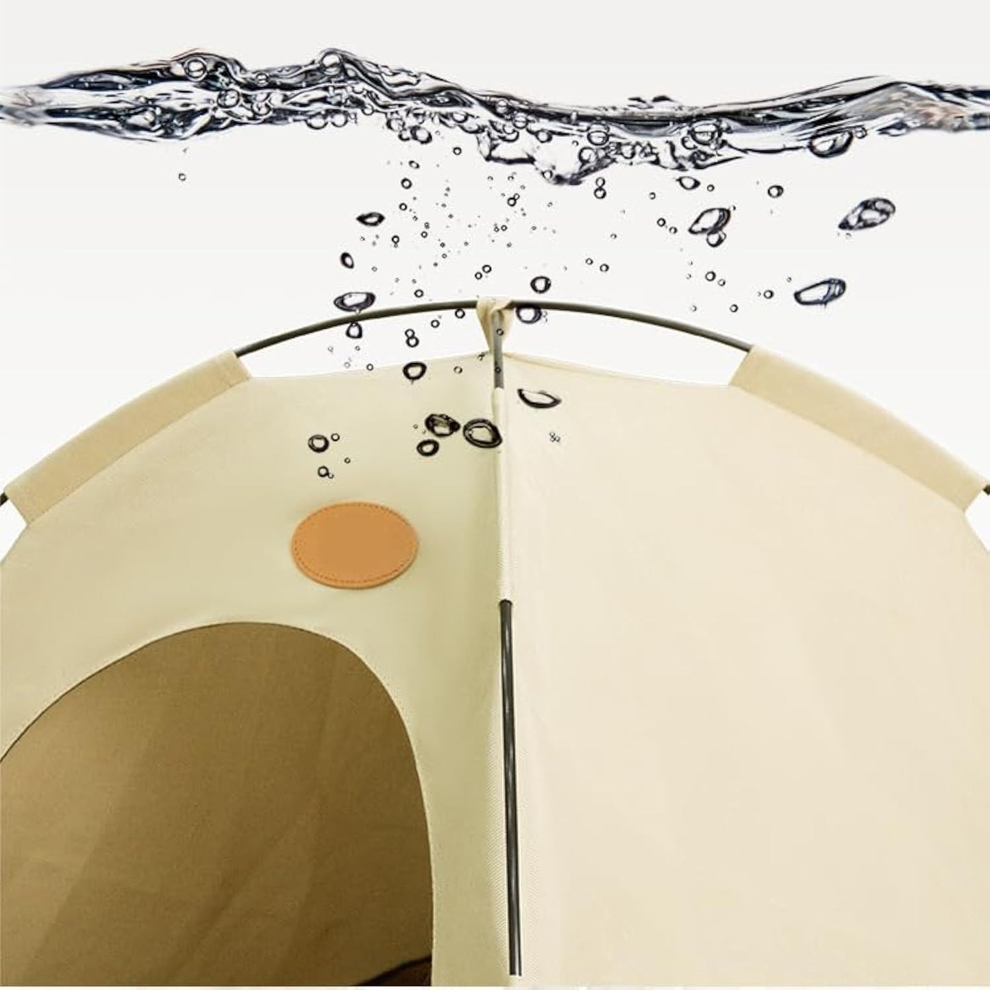 BreezyDen Pop-Up Pet Tent – Portable Indoor/Outdoor Cat Tent, Waterproof Pet Hideaway for Cats & Small Dogs with Mesh Window, Anti-Slip Base & Washable Design (Dark Gray, S (4 catties Kitten))