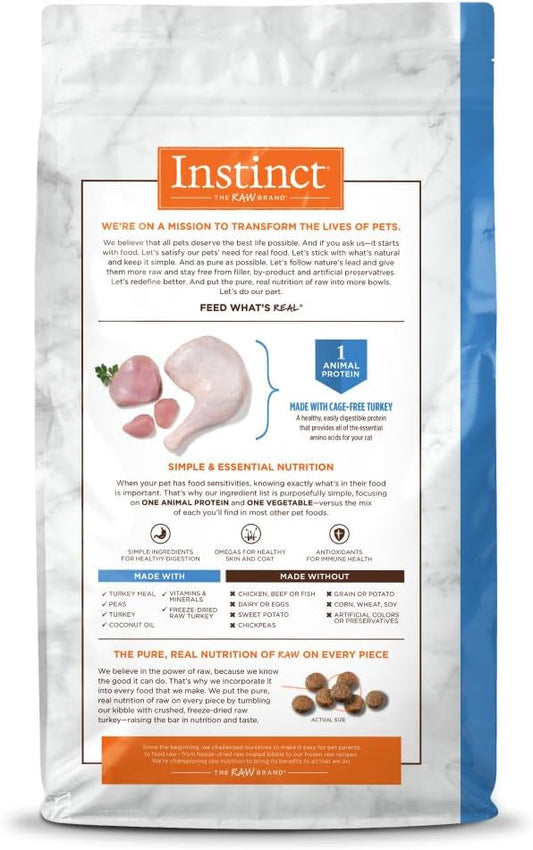 Instinct Limited Ingredient Diet, Natural Dry Cat Food, Grain Free Recipe - Real Turkey, 11 lb. Bag
