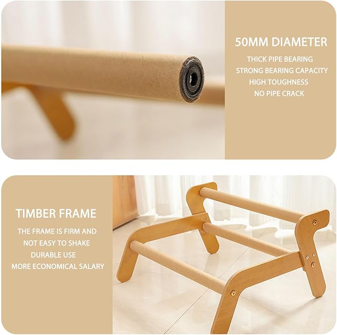 Mellowkin Cat Scratcher Couch, Double-Layer Lounger Cat Scratcher, The Claw Lounge, 2-in-1 Cats Scratch Pad and Lounger, Wear Resistant Scratching Sisal Chair for Indoor Cats (A)