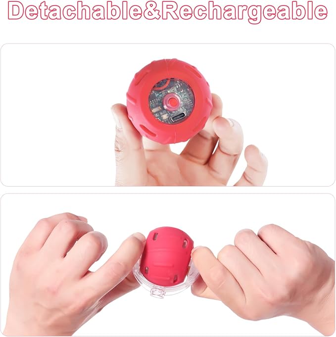 Interactive Cat Toys Ball Fast Rolling in Cat Tunnel – Motion-Activated Ball in Enrichment Tunnel,Hide & Seek Puzzle Game for Indoor Cats & Kittens,Boredom Relief for Cats (Orange-red)